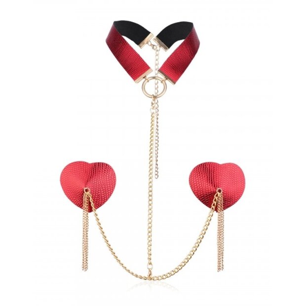 Joy Jewels Heart Red Nipple Cover
