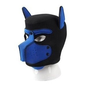 Kinky Puppy Neoprene Dog On Mask Black-Blue