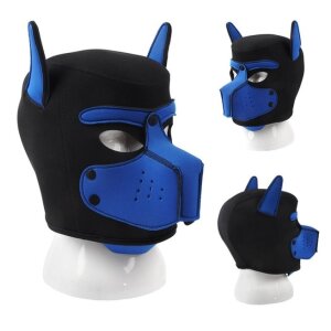 Kinky Puppy Neoprene Dog On Mask Black-Blue