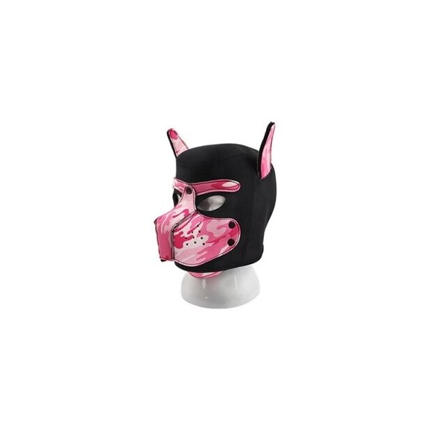 Kinky Puppy Neoprene Dog On Mask Black-Camouflage Pink