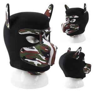 Kinky Puppy Neoprene Dog On Mask Black-Camouflage