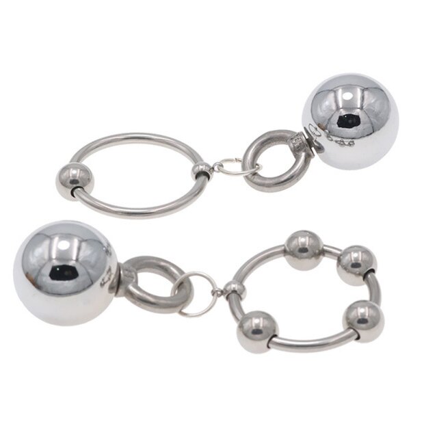 MenSteel Metal Ring with 1 Weight Hanger Ball L 90g