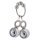 MenSteel Metal Ring with 2 Weight Hanger Balls M 160g