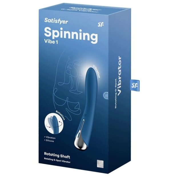 Satisfyer Vibe 1 Spinning Stimulator - 11 x 3cm Blue
