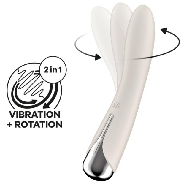 Satisfyer Spinning Vibe 1 Stimulator - 11 x 3cm Cream