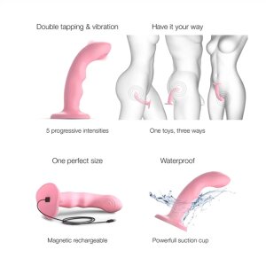 Strap-on-me Tapping Dildo Wave - Coral Pink