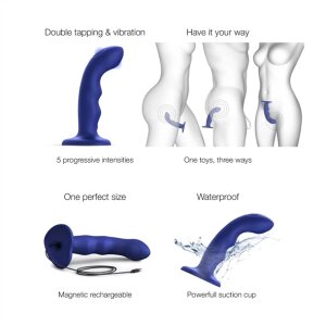 Strap-on-me Tapping Dildo Wave Night Blue