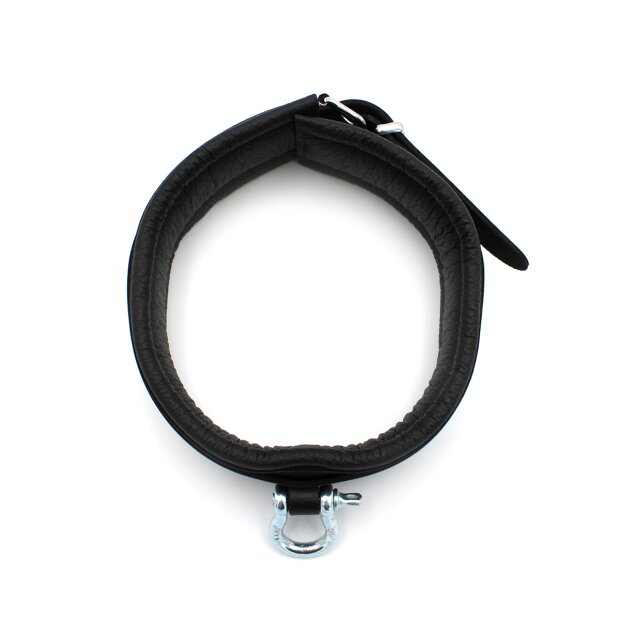 Kiotos Leather Collar with Metal Shackle