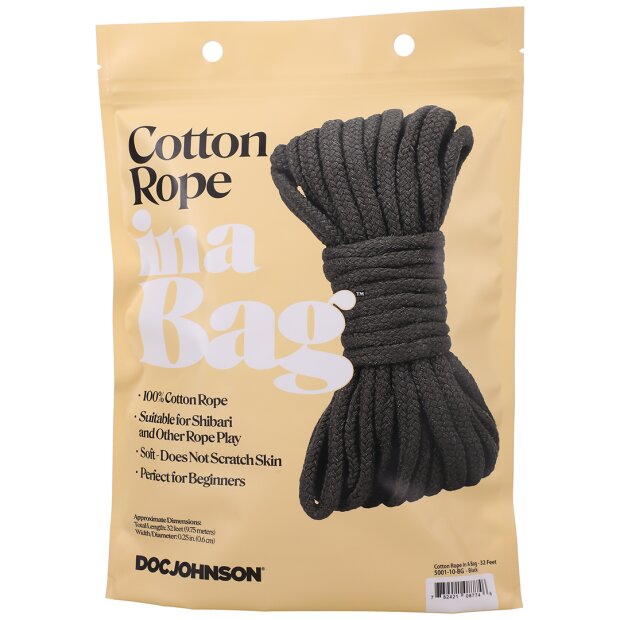 Doc Johnson Cotton Rope 32 ft Black