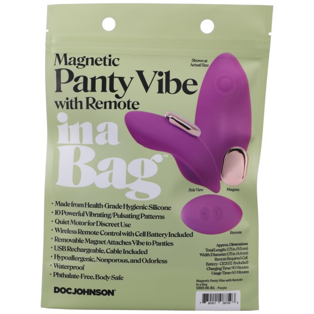 Doc Johnson Magnetic Panty Vibe with Remote Purple