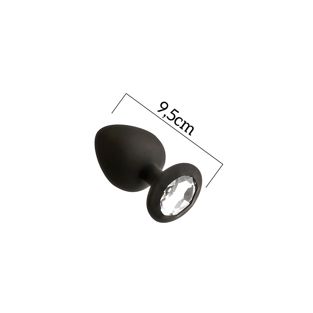 Attraction Mai No. 49 Anal Plug mit Stein L schwarz 4,1 cm, 11,95