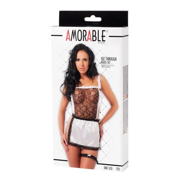 Amorable by Rimba Kellnerin Uniform 3-teilig Mehrfarbig One Size