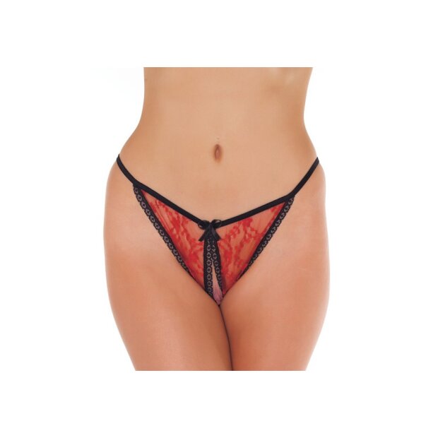 Amorable by Rimba Open Tanga Red One Size