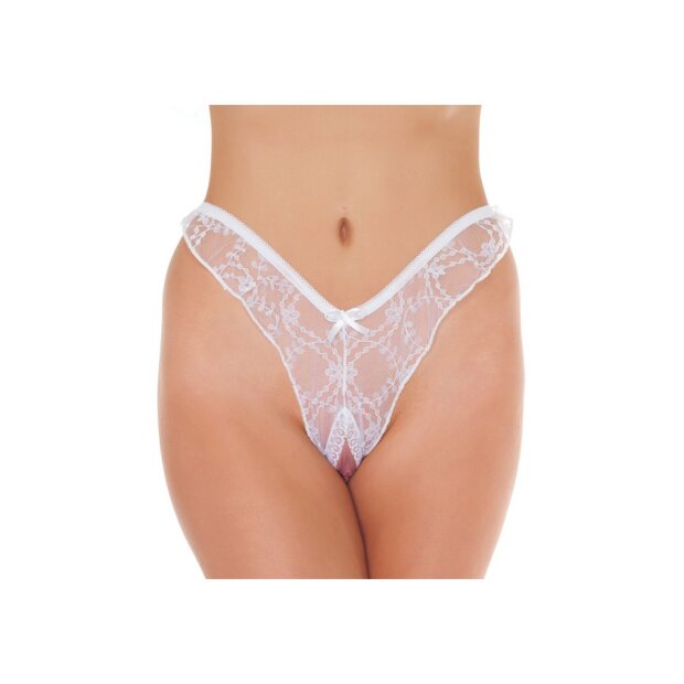 Amorable by Rimba Offener Brazilian Slip Weiß One Size