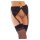 Amorable by Rimba Suspender Belt with Stockings One Size Black