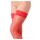 Amorable by Rimba Hold-Up Fishnet Stockings One Size Red