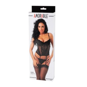 Amorable by Rimba Mieder mit G-String und Strümpfen...