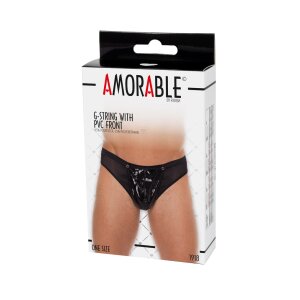 Amorable by Rimba Transparenter G-String mit Lackoptik...