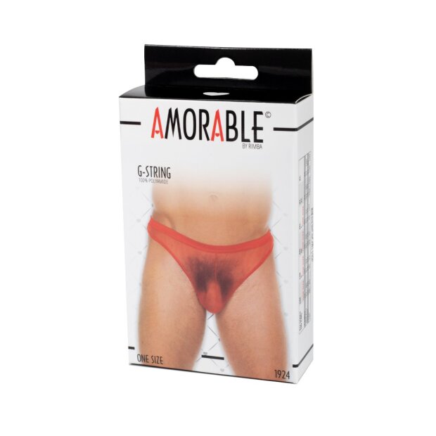 Amorable by Rimba Transparent thong One Size Red