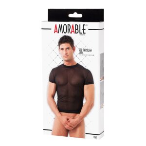 Amorable by Rimba Transparent T-Shirt Black M/L