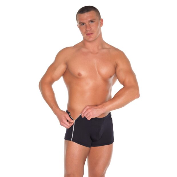 Amorable by Rimba Boxershorts mit 2 Reißverschlüssen Einheitsgröße Schwarz
