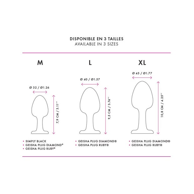 DORCEL Plug anal Geisha Plug Ruby XL