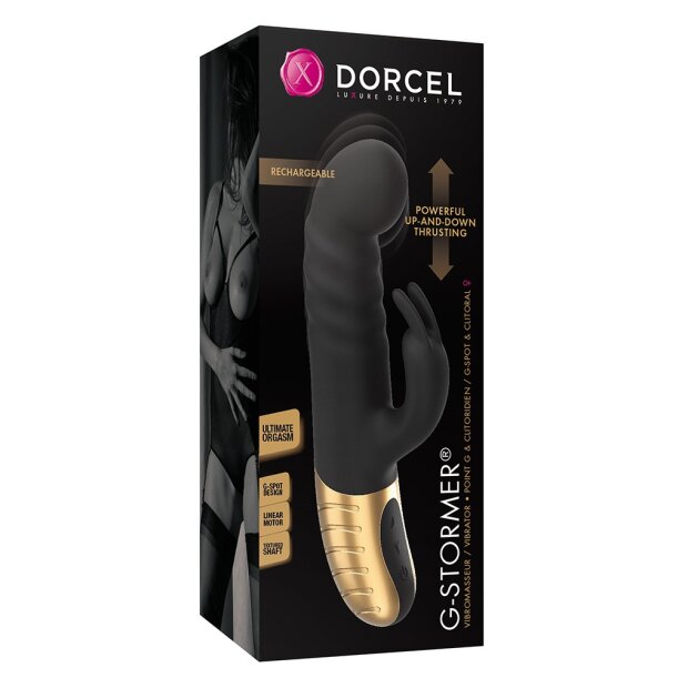 DORCEL G-Stormer Thrusting Rabbit Vibrator Schwarz