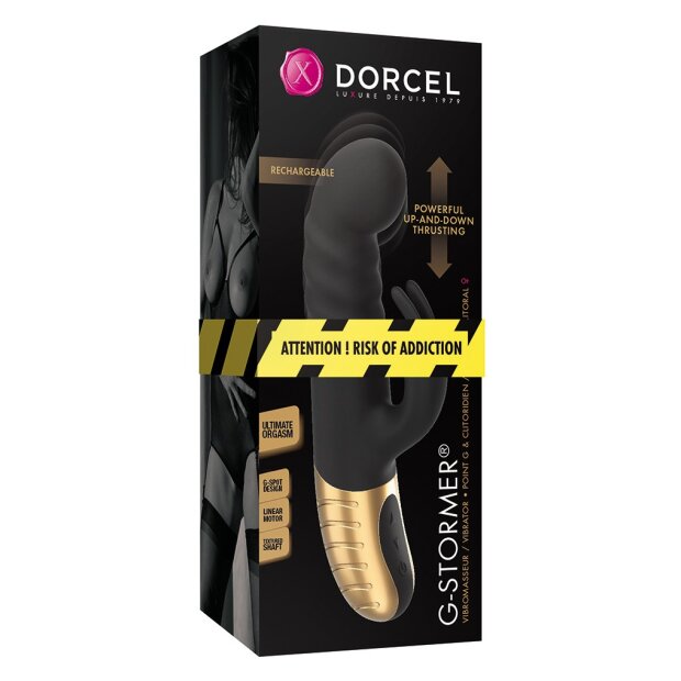 DORCEL G-Stormer Thrusting Rabbit Vibrator Schwarz