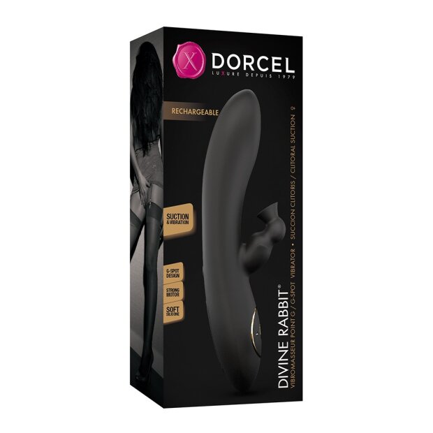 DORCEL Vibrator Divine Rabbit Sucker Black