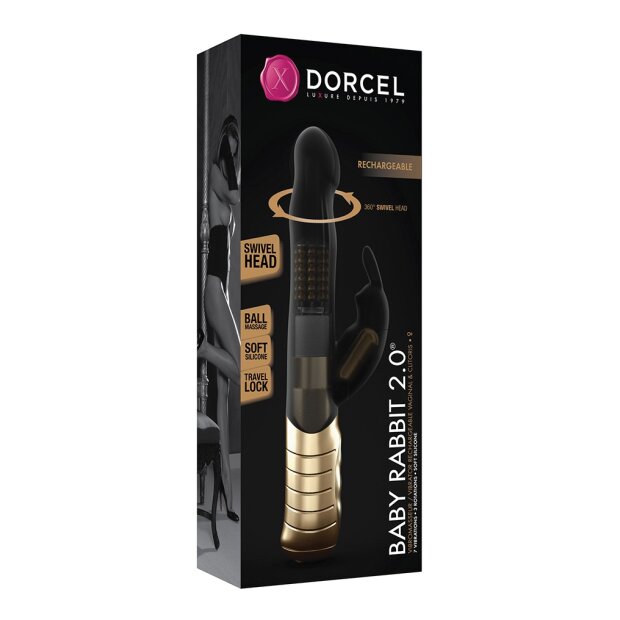 DORCEL Vibrator Baby Rabbit 2.0 Black - Gold