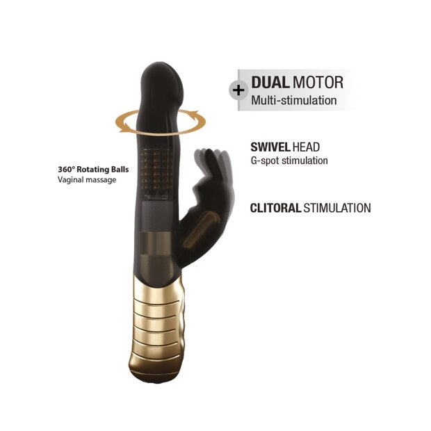 DORCEL Vibrator Baby Rabbit 2.0 Black - Gold