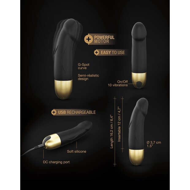 DORCEL Vibrator Real Vibration S 2.0 Schwarz - Gold