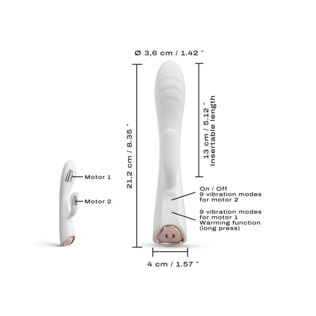 DORCEL warming rabbit vibrator white