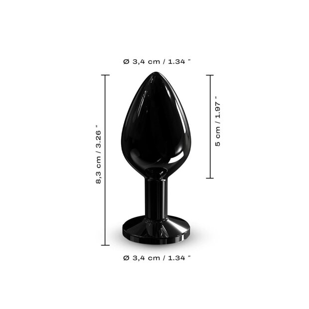 DORCEL Diamond Plug Size M - Schwarz 3,4 cm