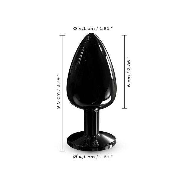 DORCEL Plug diamant DORCEL taille L - Noir 4,1 cm