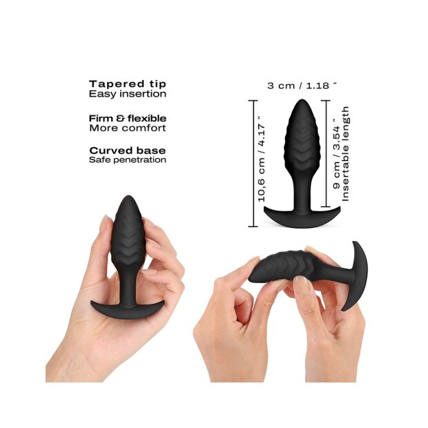 DORCEL Wavy Plug - Anal Plug Schwarz 3 cm