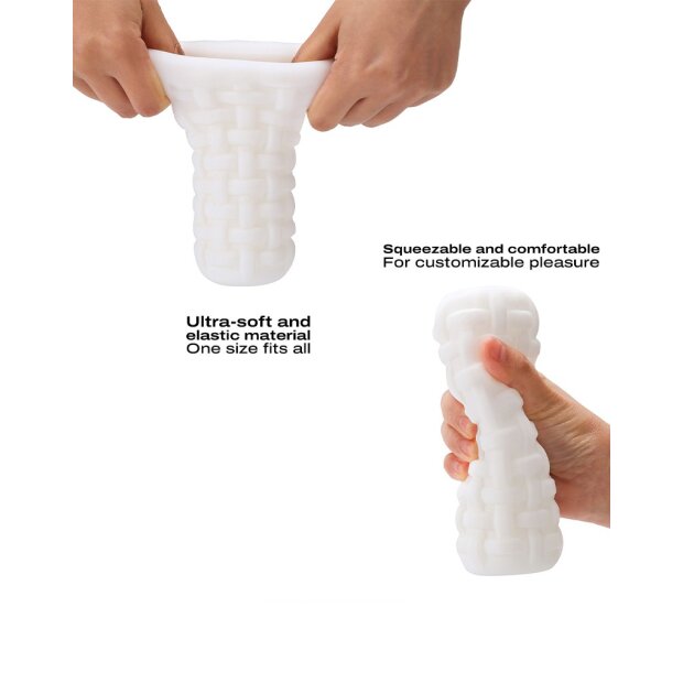 DORCEL Masturbateur texturé Cup - Blanc étroit