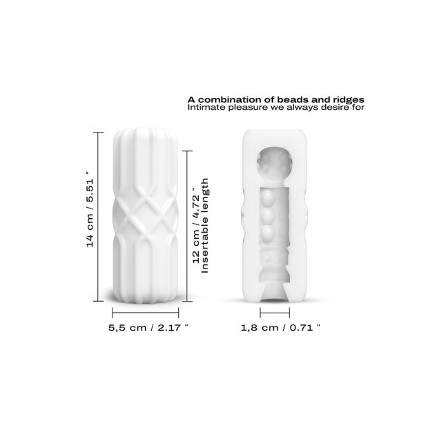 DORCEL Textured Masturbator Cup - Regular White