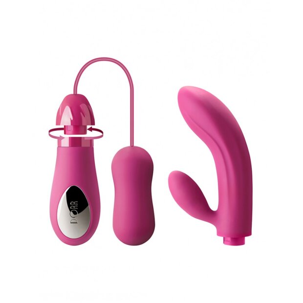 DORR Fulfilled Vibrator with Interchangeable Attachments Pink