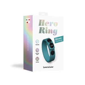 Love to Love Hero Ring Adjustable Cock Ring Blue