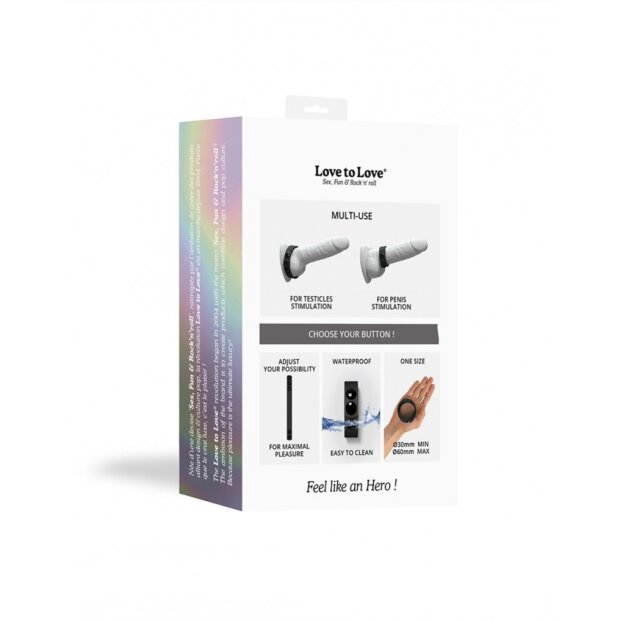 Love to Love Hero Ring Adjustable Cock Ring Black