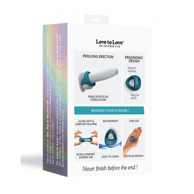 Love to Love Flux Ring Cockring Blue