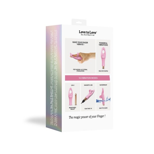 Love to Love Vibrating Tickle Me Finger Vibrator Pink