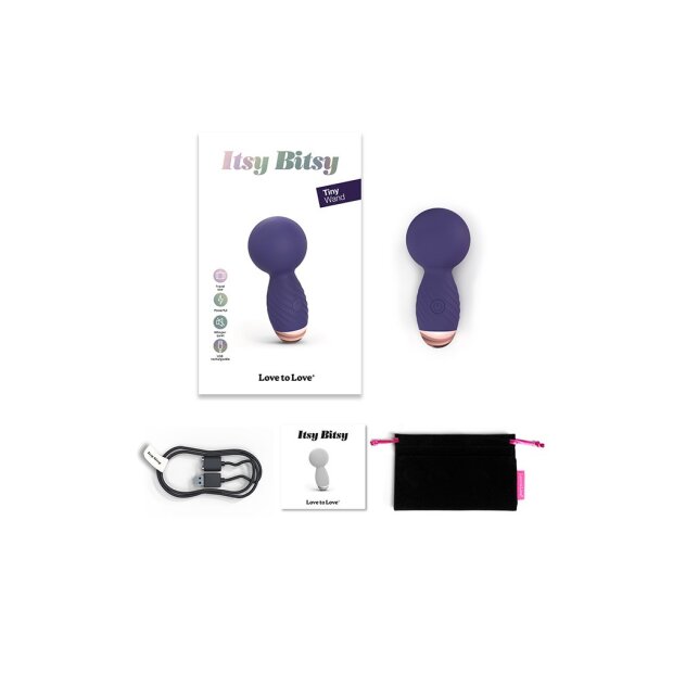 Love to Love Itsy Bitsy Mini Wand Vibrator Indigo