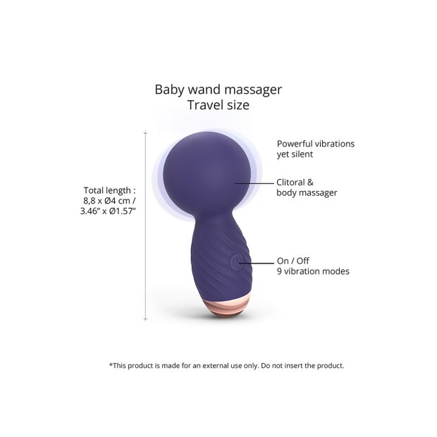 Love to Love Itsy Bitsy Mini Wand Vibrator Indigo