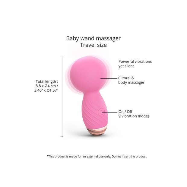 Love to Love Itsy Bitsy Mini Wand Vibrator Pink
