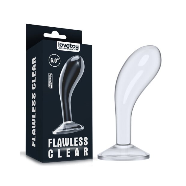 LoveToy Flawless Clear Prostaat Plug 6" / 15 cm Transparant
