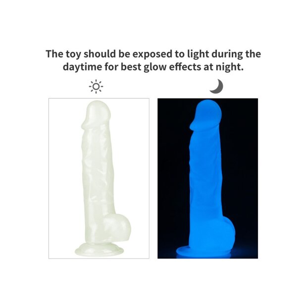LoveToy Lumino Play Dildo 8.5" / 21.5 cm Glow in the Dark