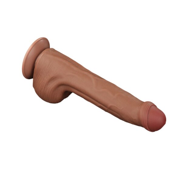 LoveToy - Sliding Skin Dildo 29 cm - Brown