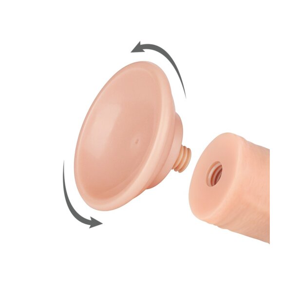 LoveToy - Sliding Skin Dildo 20 cm (Ø 3.8 cm) - Nude